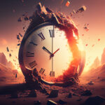 clock night time illustration midnight old backgrounds generative ai