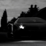 lamborghini aventador black whit 1