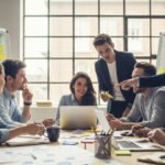 Paid marketing agency team planning advertising strategy