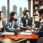 Chinese lawyer consulting a foreign client in office