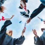 depositphotos 207306522 stock photo bottom view happy multicultural graduates