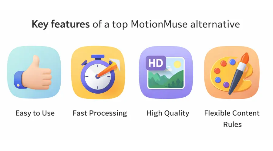 Key features of a top motionmuse alternative