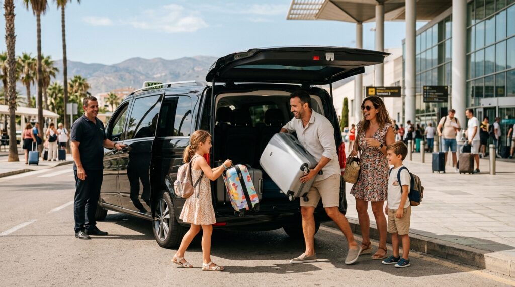 Family loading luggage airport taxi 202606191433 1