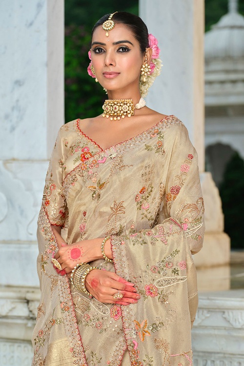 Saree beaige