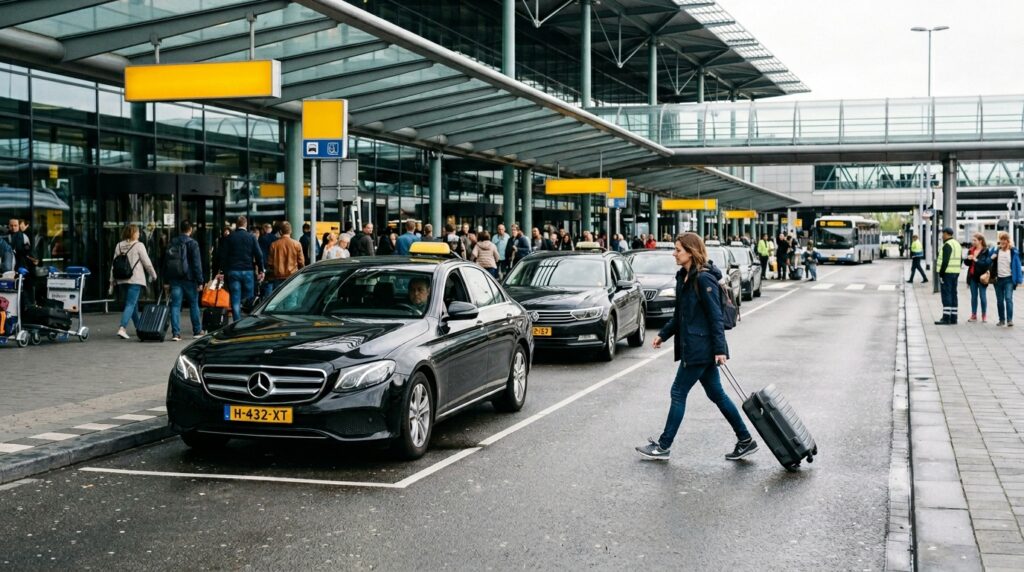 Taxi waiting outside airport ter… 202606031248