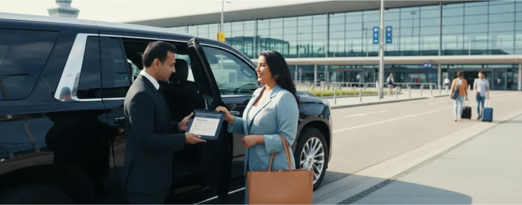 imgi 33 Ein Kunde bucht seinen Flughafentransfer mit Berlin Flughafen Taxi