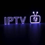 Strong 8K IPTV Free Trial UK logo featuring an orange IPTV screen icon on a dark background, representing a premium IPTV player and streaming service.