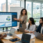 Digital marketing experts evaluating a local search visibility and organic traffic growth strategy for construction companies.