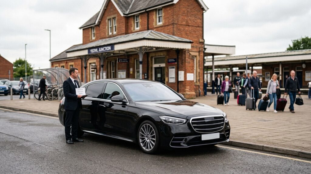 Executive taxi waiting outside s… 202607212357