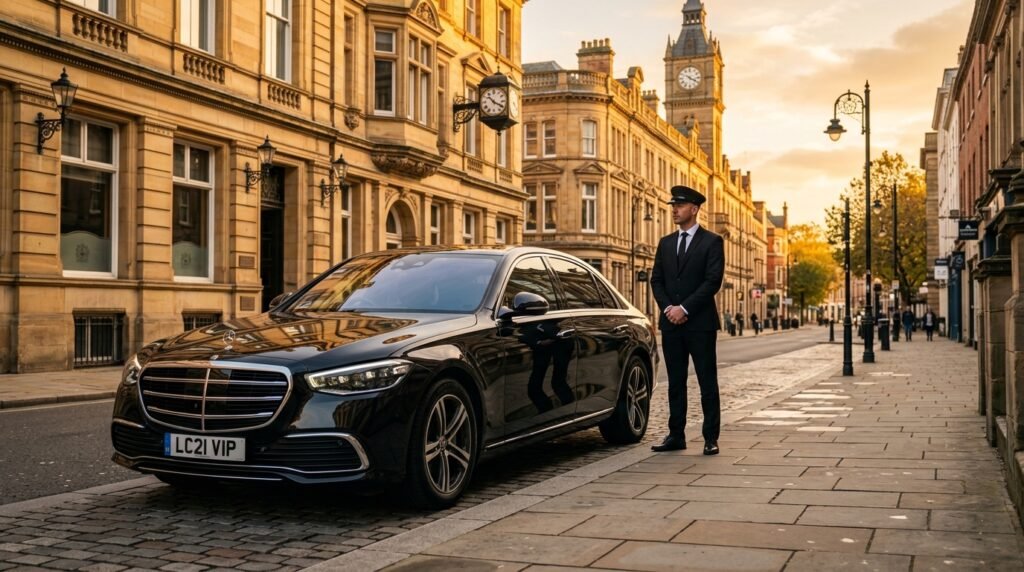 Executive sedan parked with chau… 202608060143 1