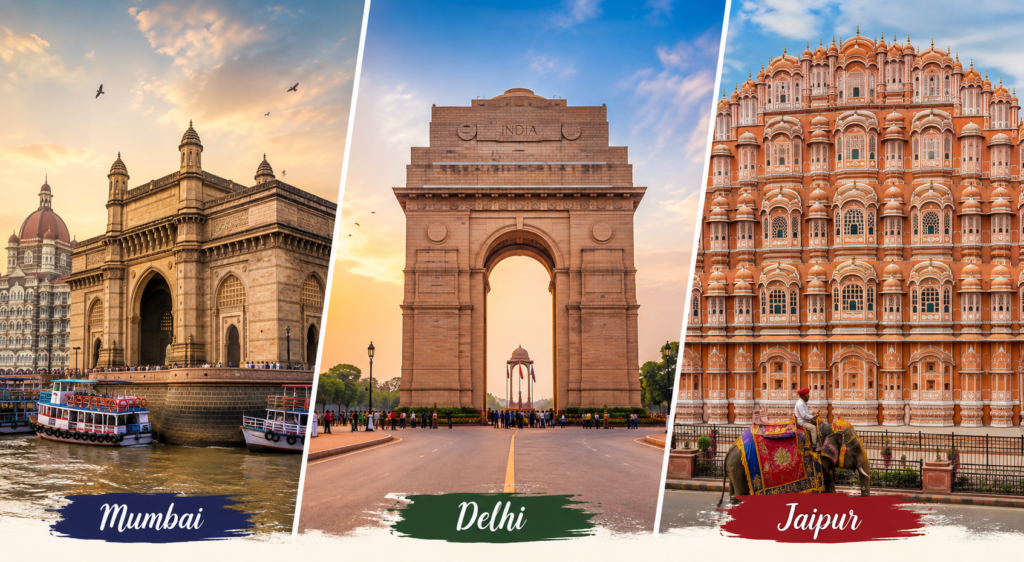 Hotels in Mumbai delhi and jaipur