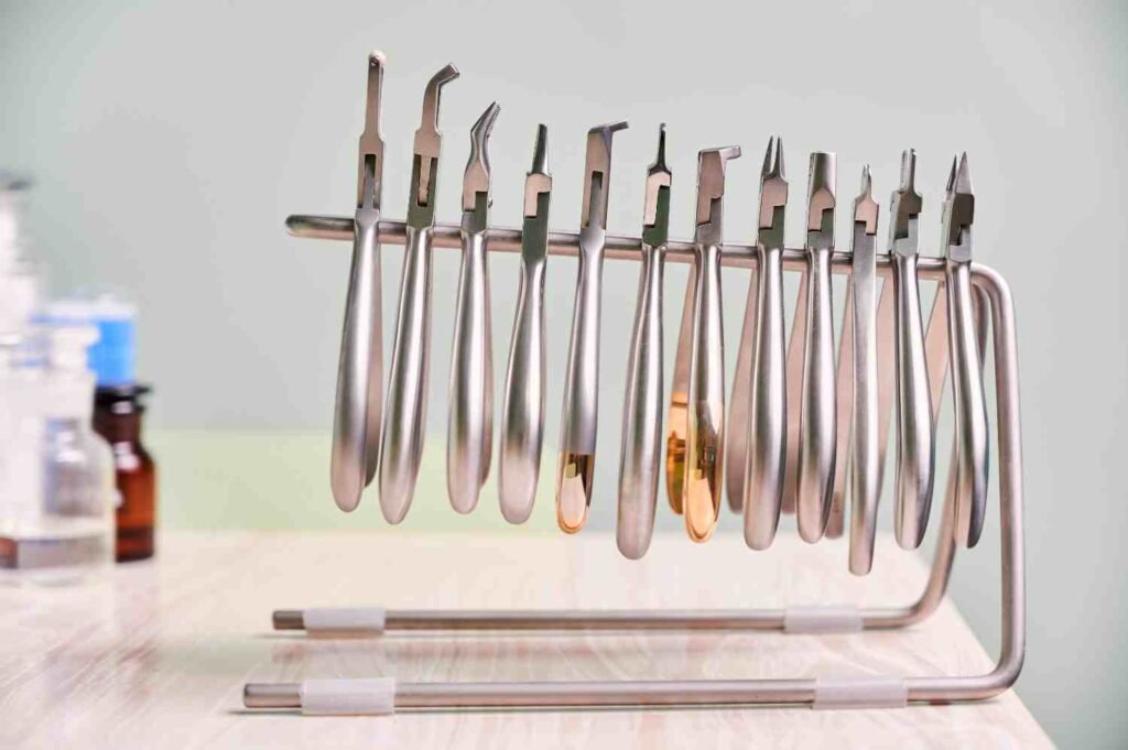 jar cotton rolls orthodontic instruments dental procedure 51kb