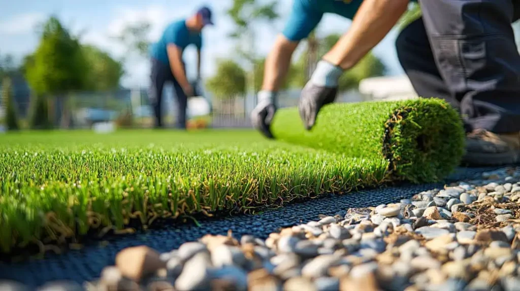 artificial turf installation