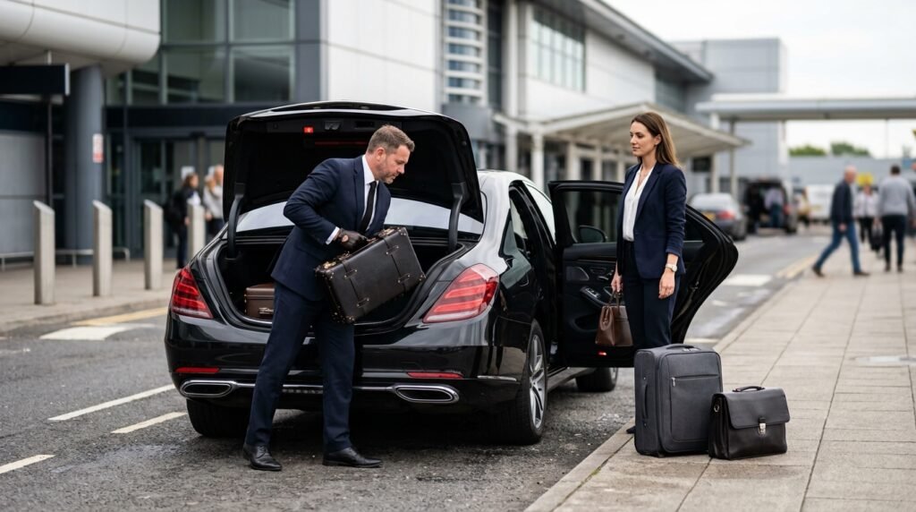 Chauffeur loading luggage into car 202609021800 1