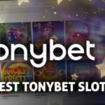 TonyBet game categories and site layout featuring sports sections, live information, casino categories, and website navigation